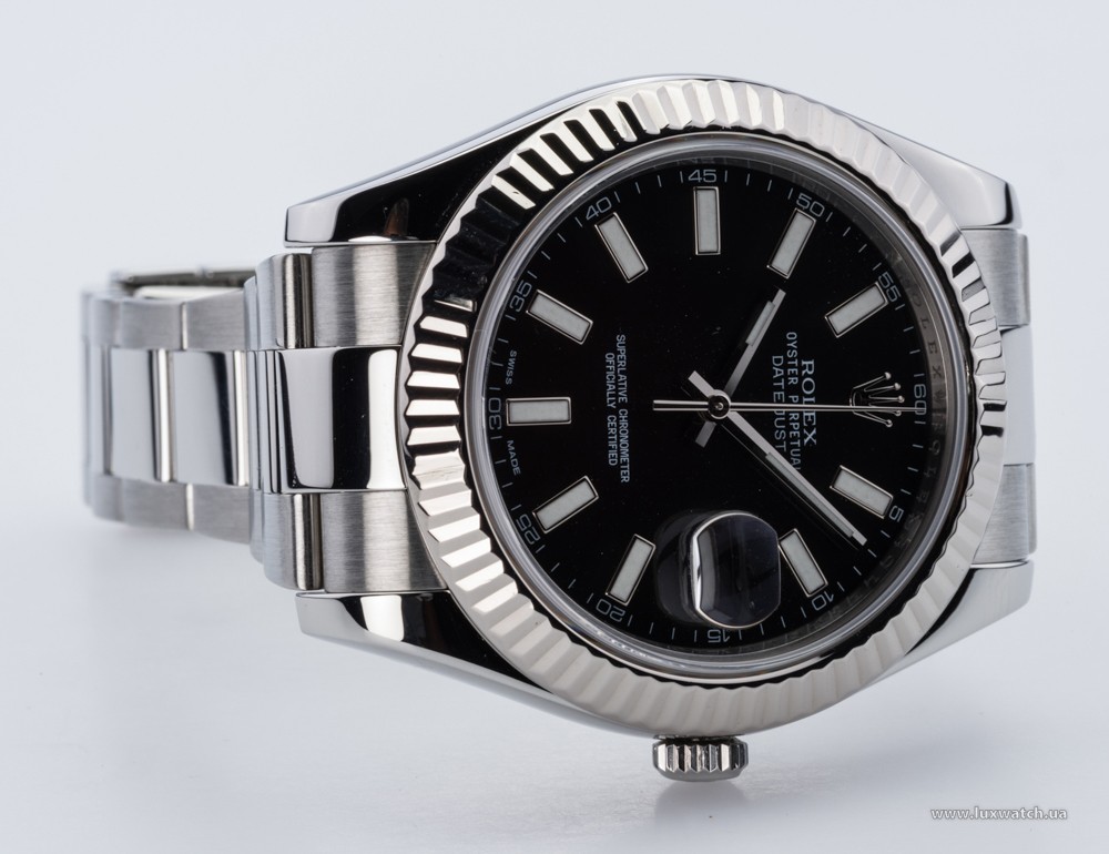 Rolex Datejust II 41mm Steel and White Gold 116334 Black  16